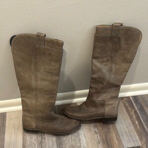 Frye Brown Leather Tall Boots